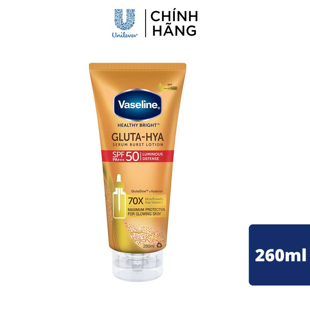 Serum Vaseline Gluta Hya chống nắng Spf50 260ml/150ml