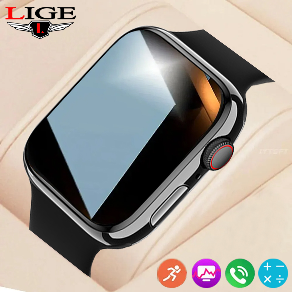 Đồng hồ thông minh cho nam màn hình cảm ứng toàn phần, gọi điện Bluetooth, chống nước, theo dõi sức khỏe, đồng hồ thông minh cho nữ + hộp