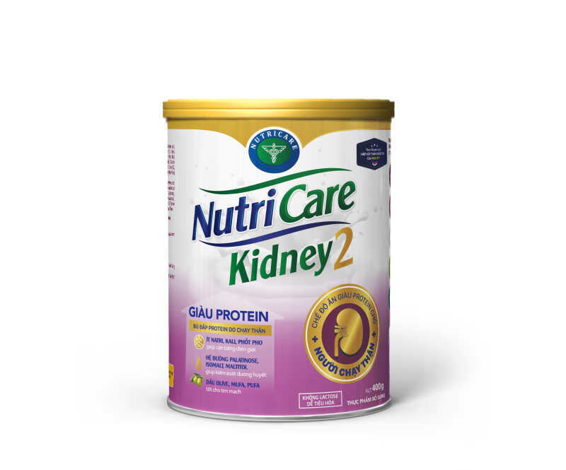 Sữa bột Nutricare Kidney 2 - giàu protein, dinh dưỡng cho người chạy thận nhân tạo (400g) cao cấp