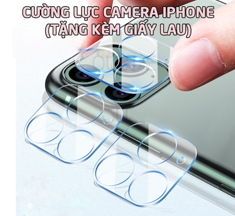[TẶNG GIẤY LAU] Kính Cường Lực iPhone Bảo Vệ Camera (ip11/11Pro/11ProMax/12Mini/12/12Pro/12ProMax/13/13Pro/13ProMax)