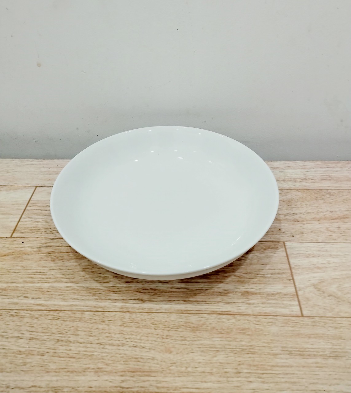 dĩa sứ trắng ngấn size 20cm, dĩa lót 15cm