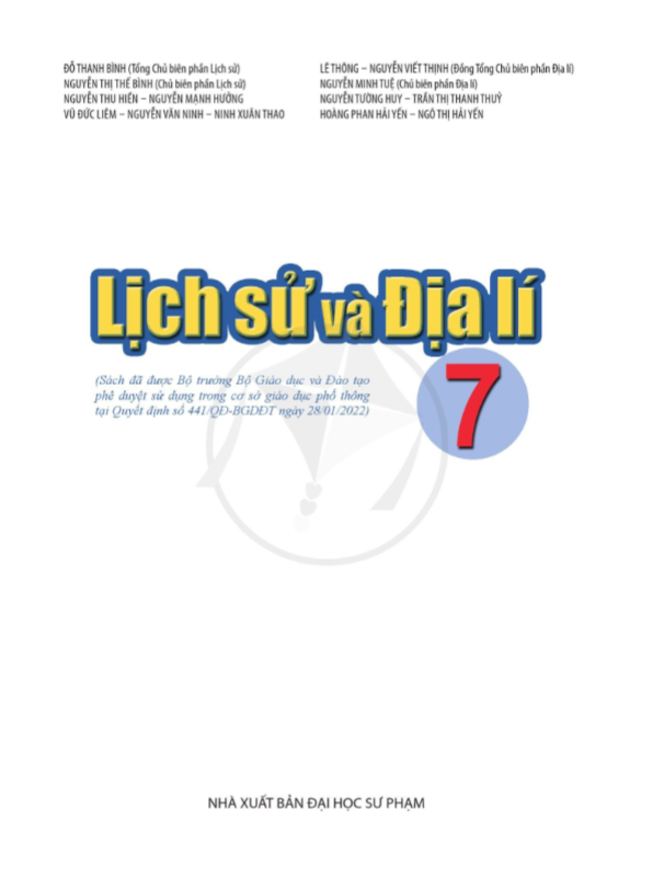 Lịch Sử Và Địa Lí Lớp 7 - Bộ Cánh Diều
