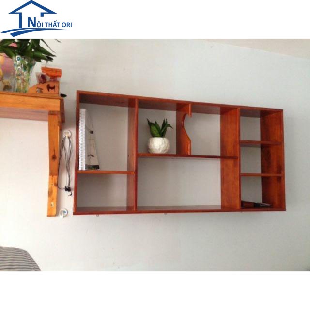 [HCM]Kệ sách treo tường gỗ tự nhiên kích thước 120cm * 63 cm - Nội Thất Ori