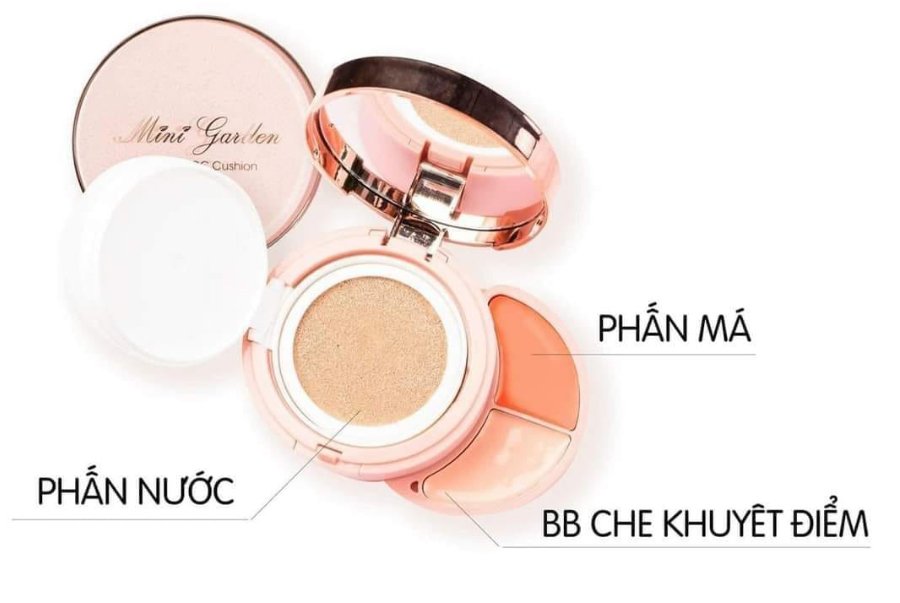 [ TĂNG SON KEM LÌ + LÕI PHẤN ] Phấn Nước Mini Garden 3 In 1 CC Cushion SPF 40+ PA+++