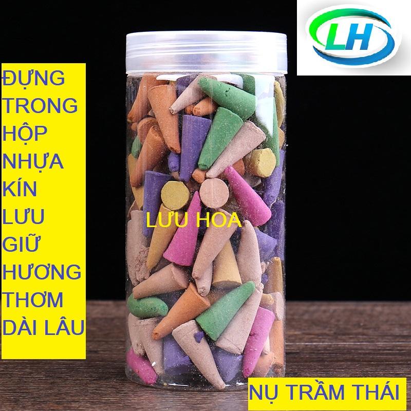 Nhang nụ trầm hương thái lan [HỘP 60 NỤ], Nụ trầm thái hình nón, Trầm hương loại 1 cho mùi hương dễ chịu thư giãn - MIX FLOWERS