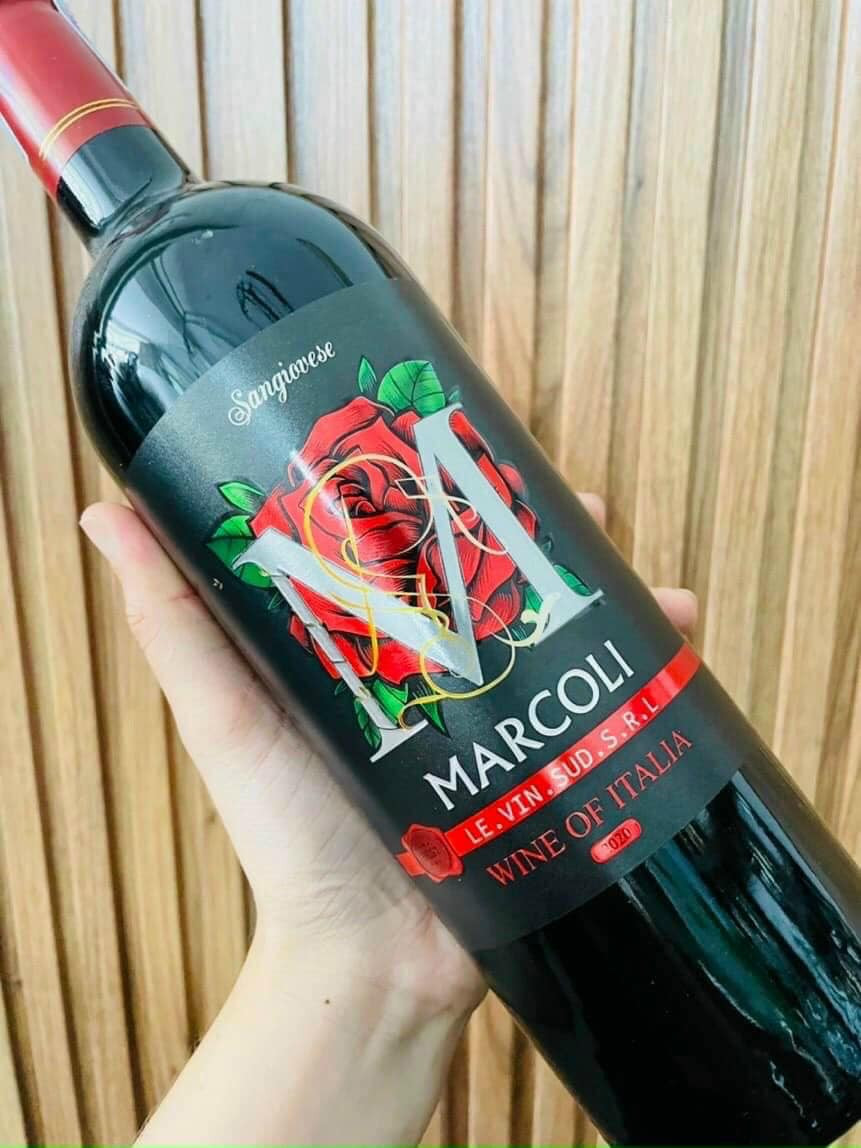 Vang Ý Marcoli hoa hồng 14.7 % nhâp khẩu chính hãng