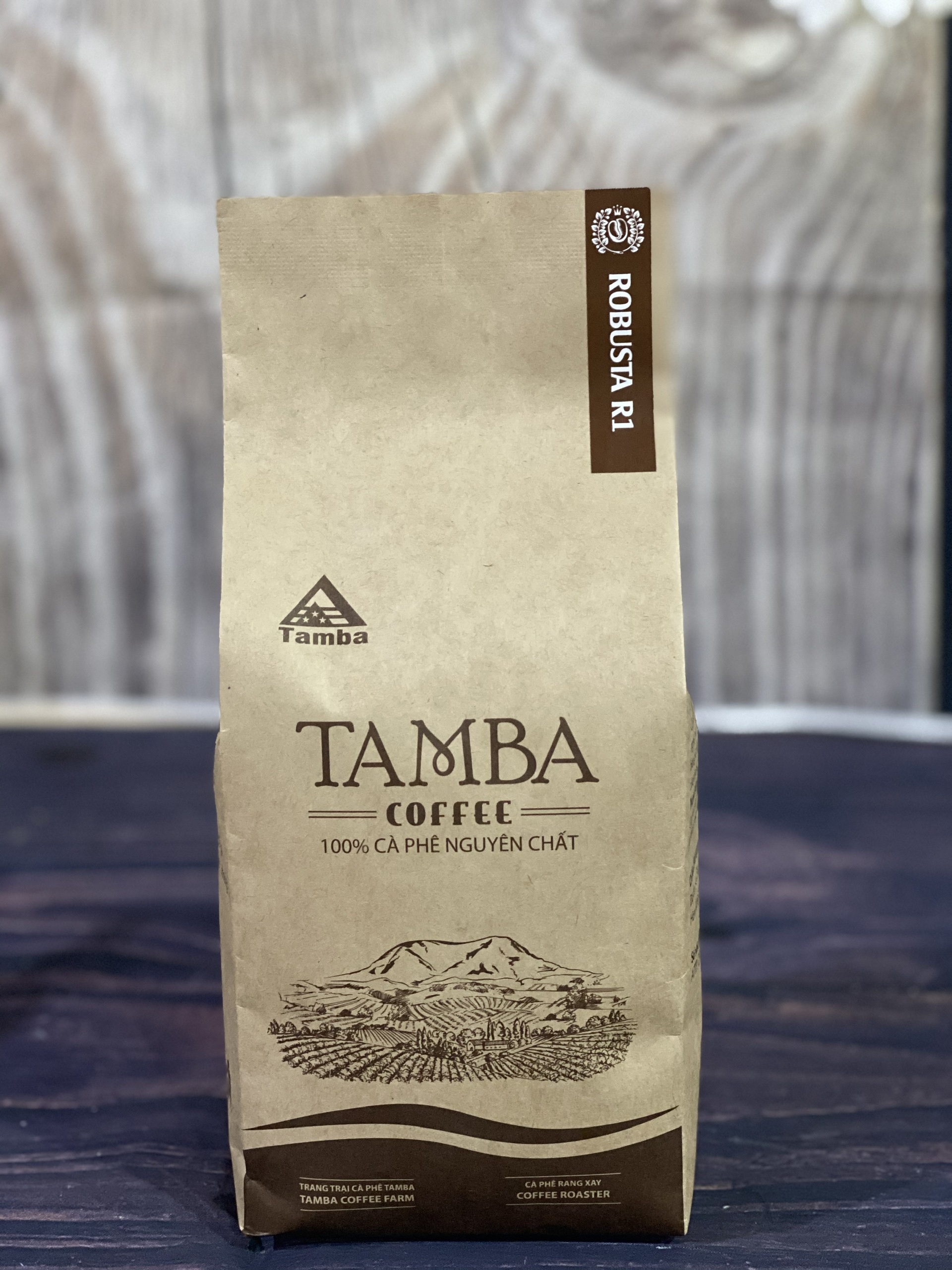Cà phê bột Robusta R1 - Dark Roast - Tamba Coffee - 500gr