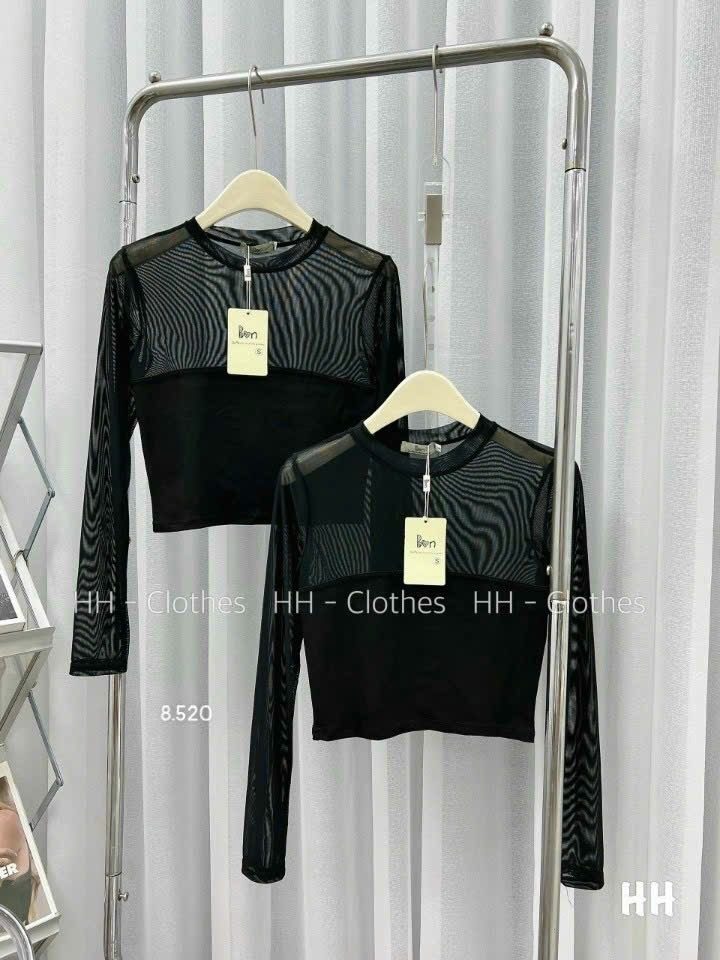 Áo kiểu thun phối lưới siêu sang chảnh.