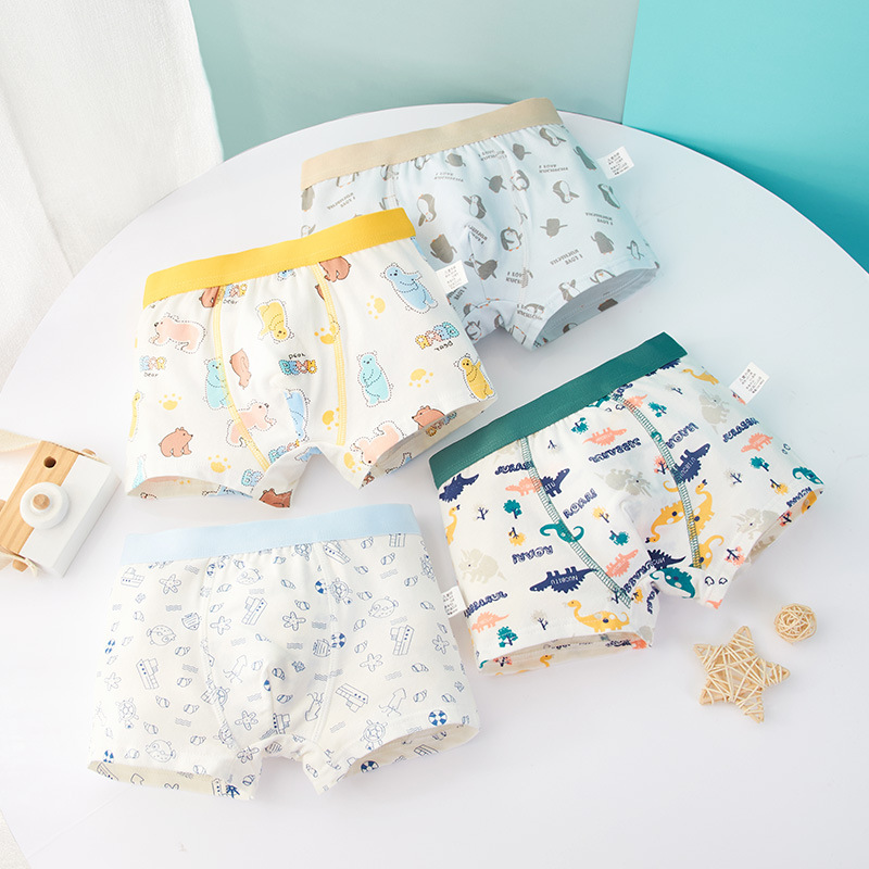 Quần sịp cho bé trai boxer nam sét 4 chip đùi trẻ em từ 8 đến 35kg
