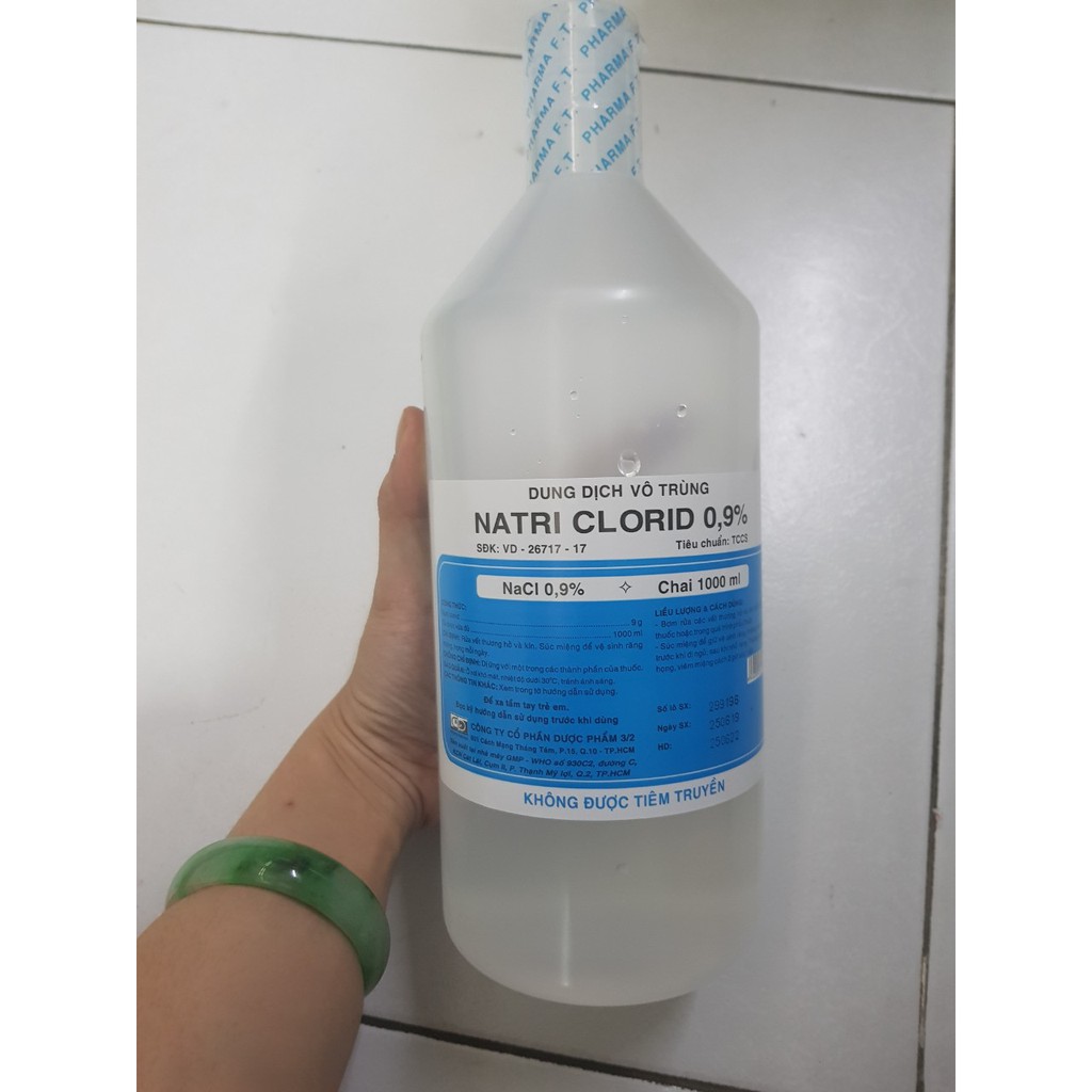 Dung dịch vô trùng F.T Pharma Natri Clorid 0.9% 1000 ml