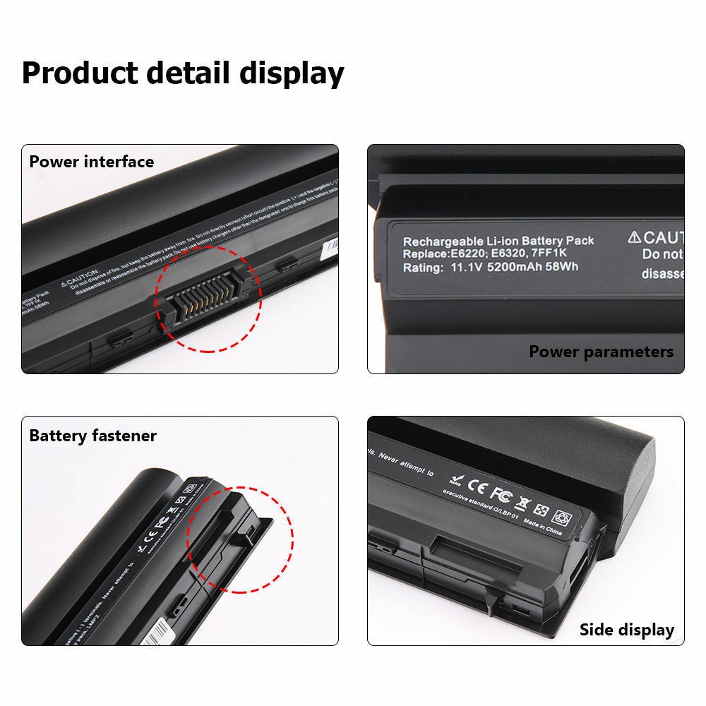 Pin Laptop ️ Dell Latitude E6320 ️ E6230 E6220 E6330 E6430s E6120 E6430 E5520 E6520 E5530 E6530 E6440 ️ Bảo hành