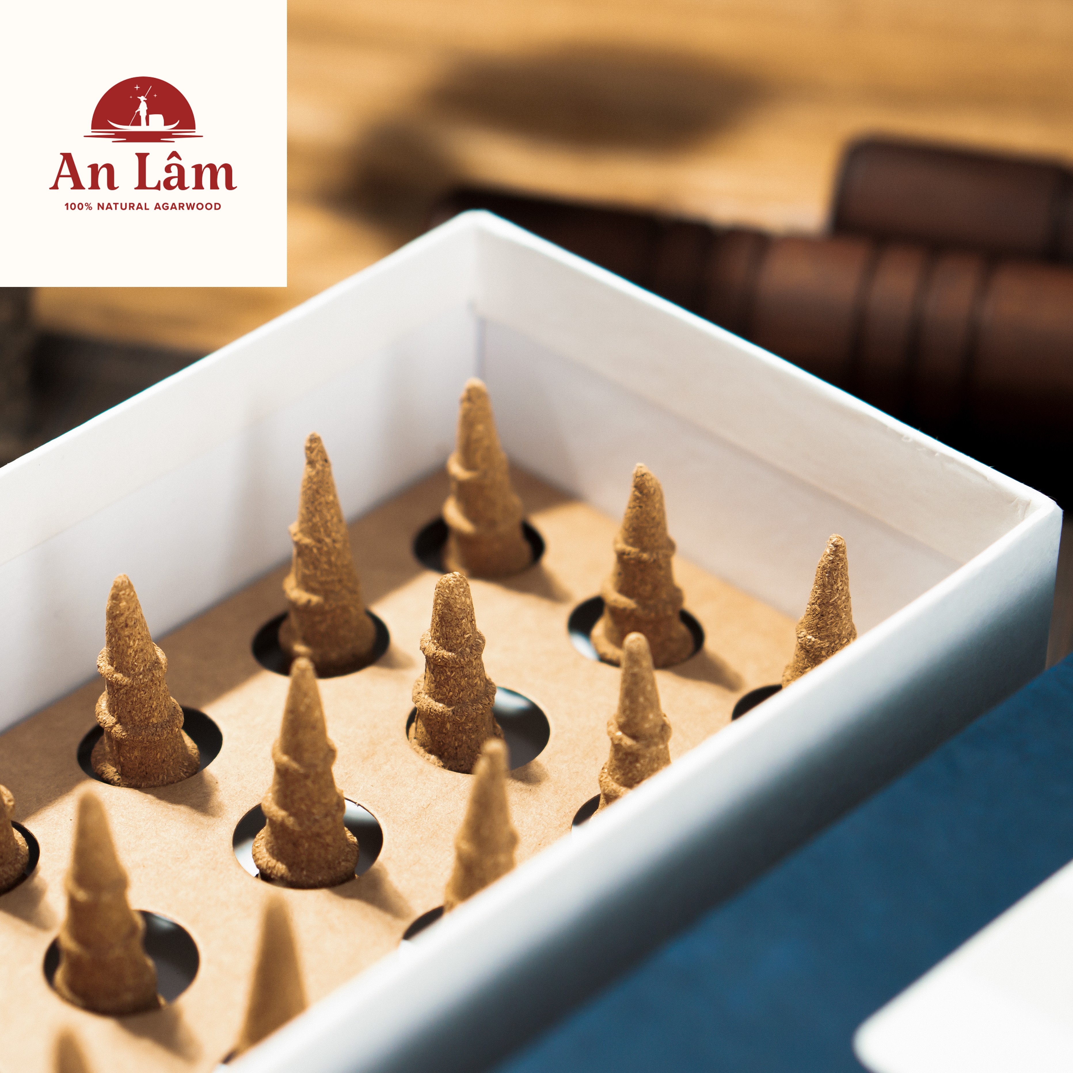 Premium Natural Agarwood Insence Cones - An Lam