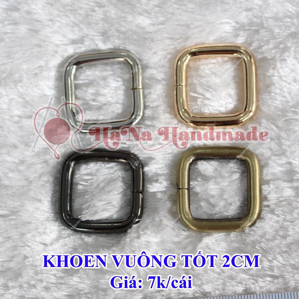 Khoen vuông 2cm làm túi xách (7k/cái)