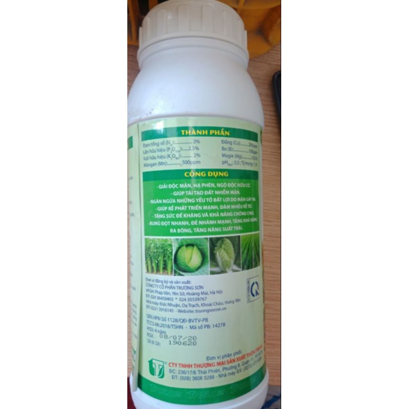 1 lít dung dịch Siêu hạ mặn - rửa mặn-rửa phèn
