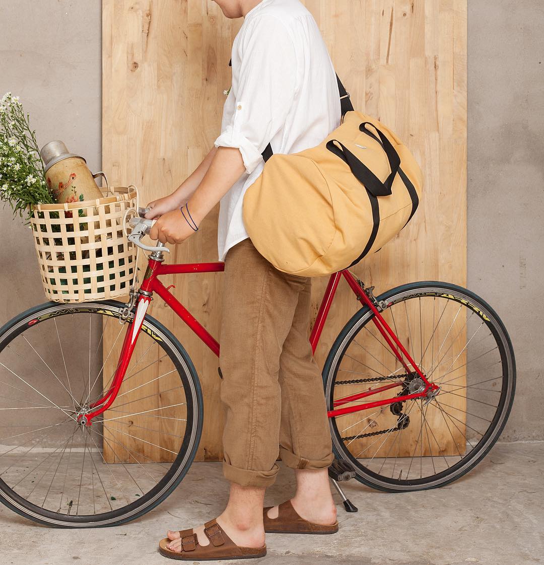 Dép unisex 2 khóa da bò nâu đế trấu