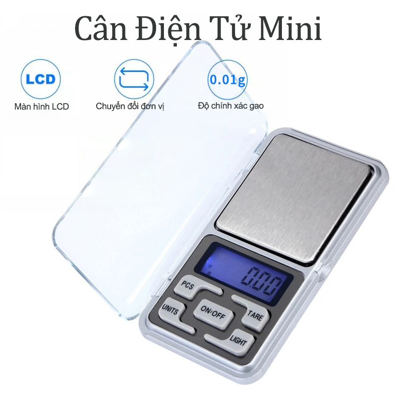 Cân Tiểu Ly Điện Tử Làm Bánh Mini Chính Xác Cao Định Lượng 200g/500g Màn Hình Lcd Đẹp Mắt Dùng Để Cân Trang Sức Sử Dụng Tiện Lợi