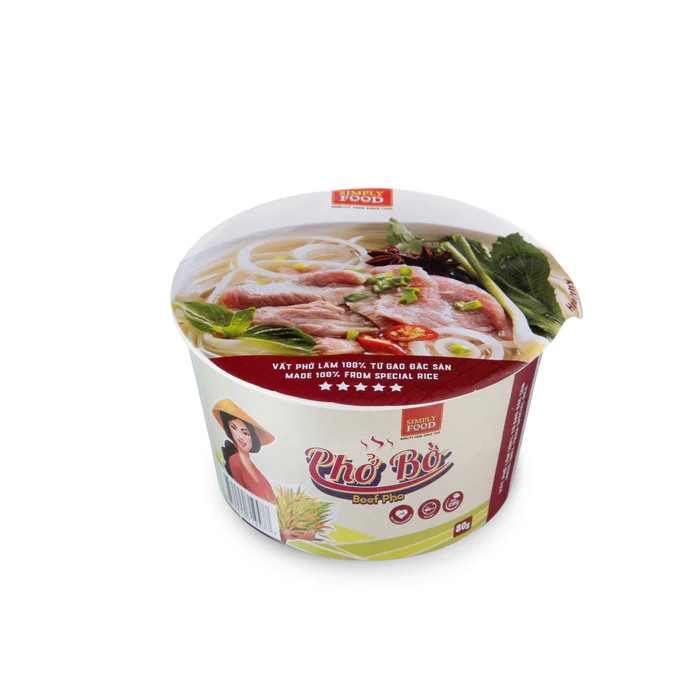 Phở Bò Tô ăn liền (9 tô/thùng) -  Beef Pho (9 bowl per box)