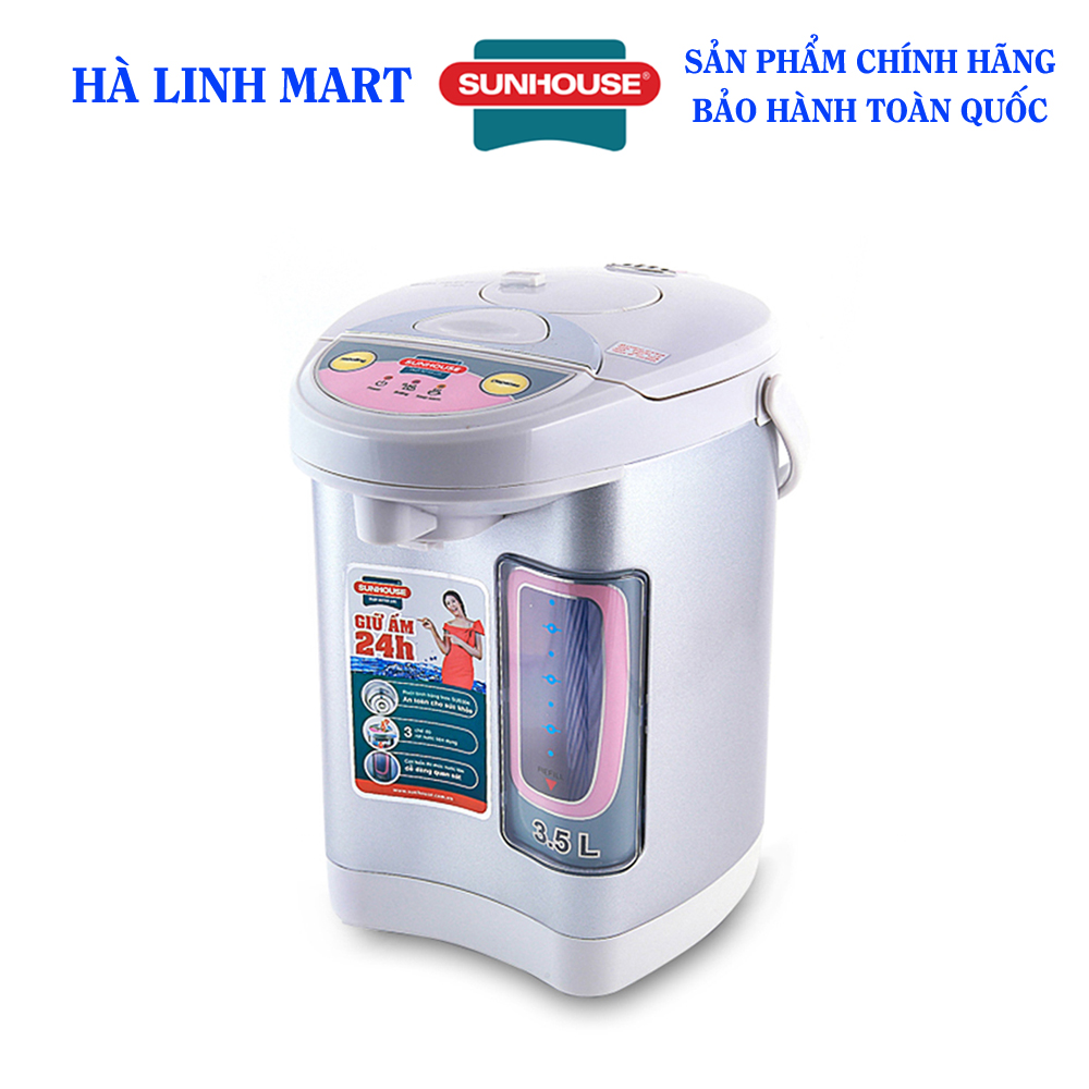 Bình thủy điện sunhouse shd1535 - bình đun nước dung tích 3.5 lít, công suất 735w - hàng chính hãng bảo hành 12 tháng