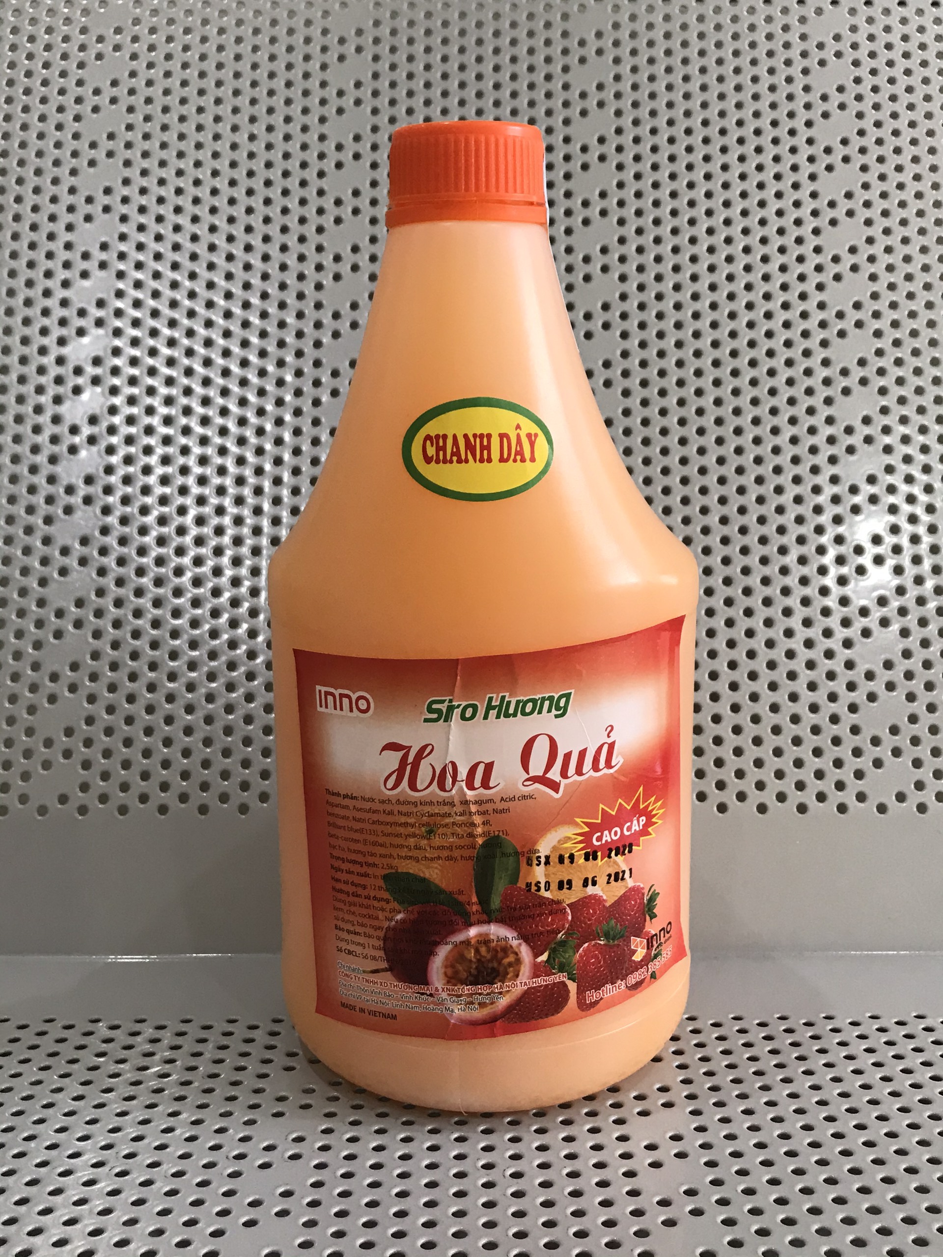Siro hoa quả can tròn 2lít vị Chanh dây