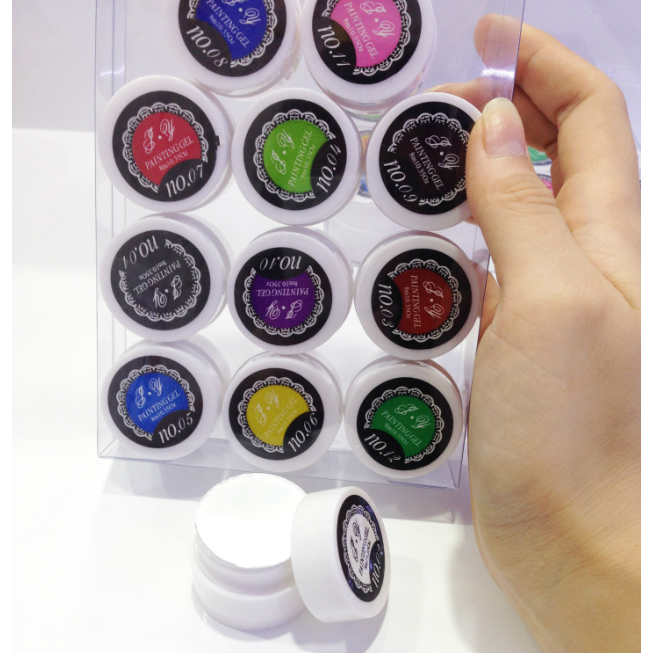 Set gel vẽ móng 12 màu cực chuẩn đẹp