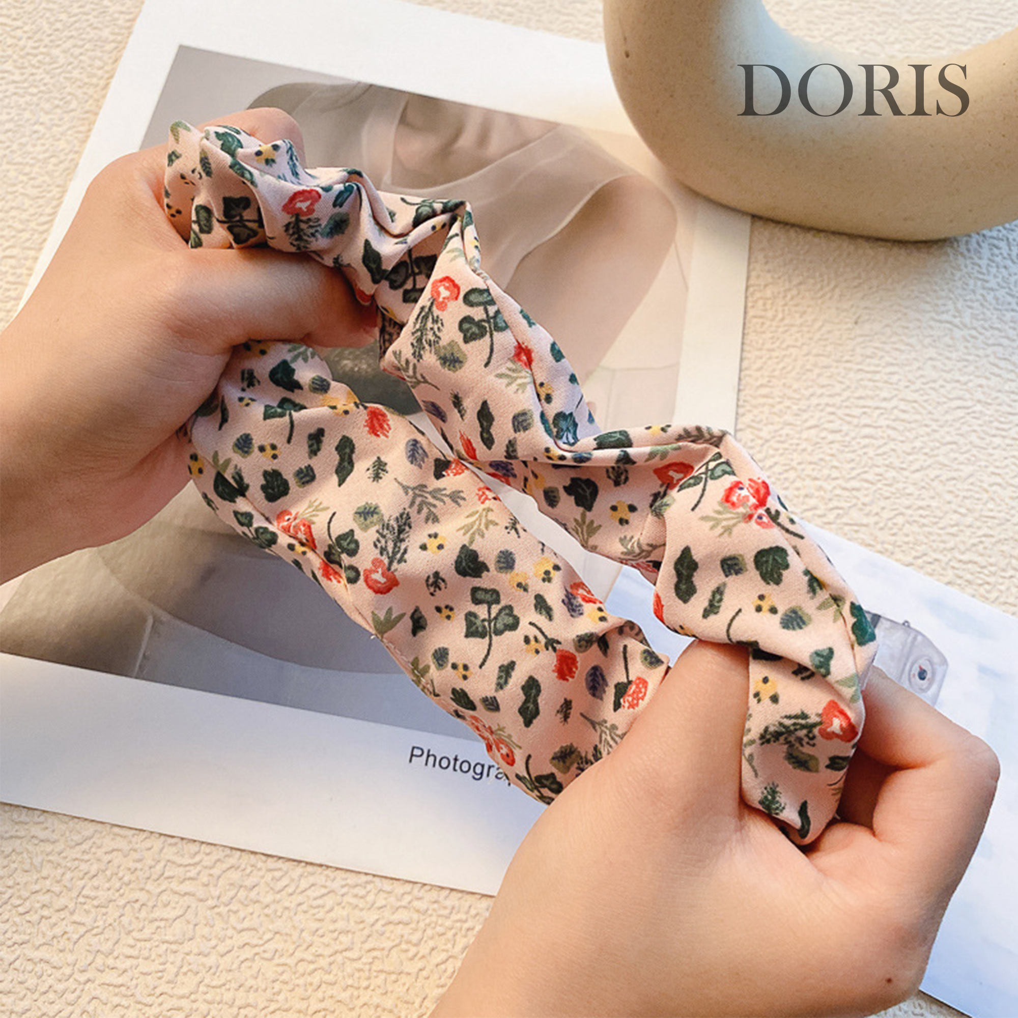 Dây cột tóc Scrunchies Hoa đáng yêu - DORIS HOUSE