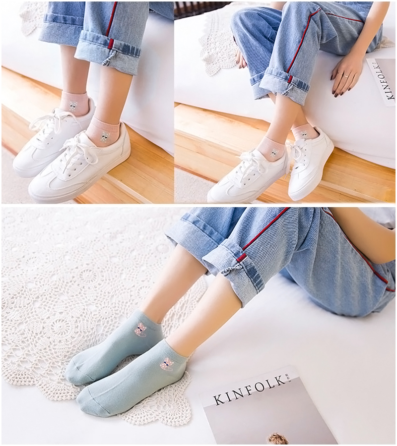 Set 5 Đôi Vớ ngắn nữ Mèo con Chibi - NHShop