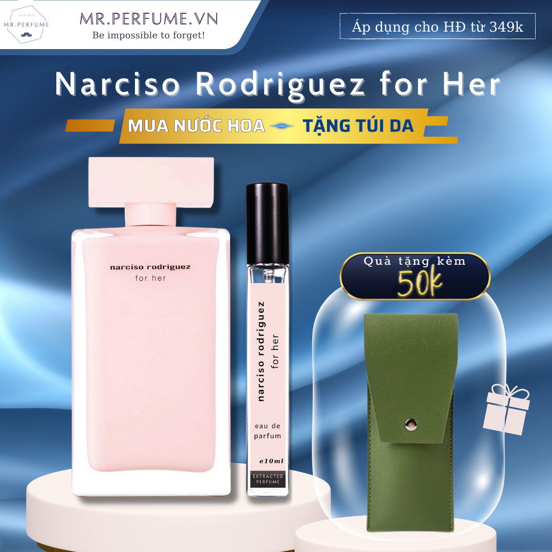 [Freeship+ Quà 29k] [Chiết 10ml] Nước hoa chiết chính hãng nữ Na.rciso For Her (Na hồng cao)- Mr.Perfume.vn