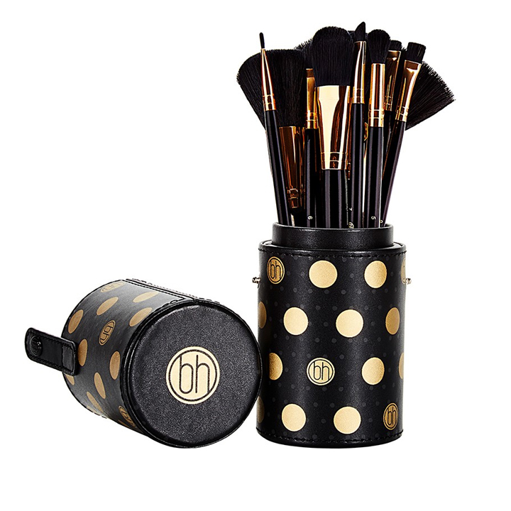 HCMBộ Cọ 11 Cây BH COSMETICS Dot Collection - 11 Piece Brush Set Black