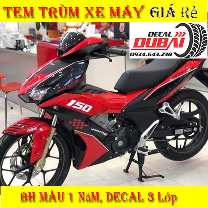 Tem Trùm Winner X Đỏ Đen Thể Thao