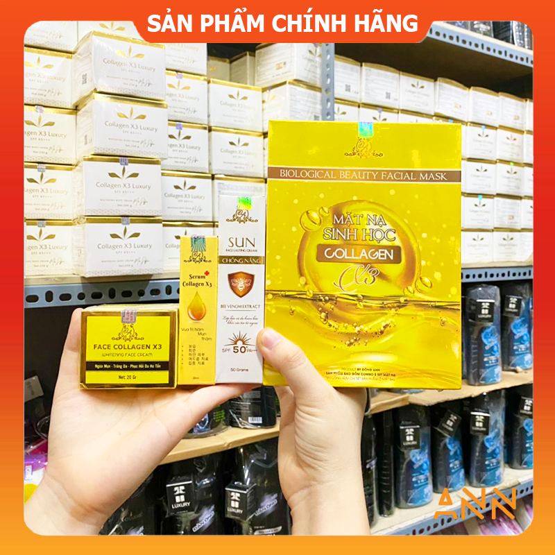 [HCM]Tắm trắng toàn thân kích trắng collagen x3 Đông Anh Luxury Mix Saffron hộp 3 gói MixASale