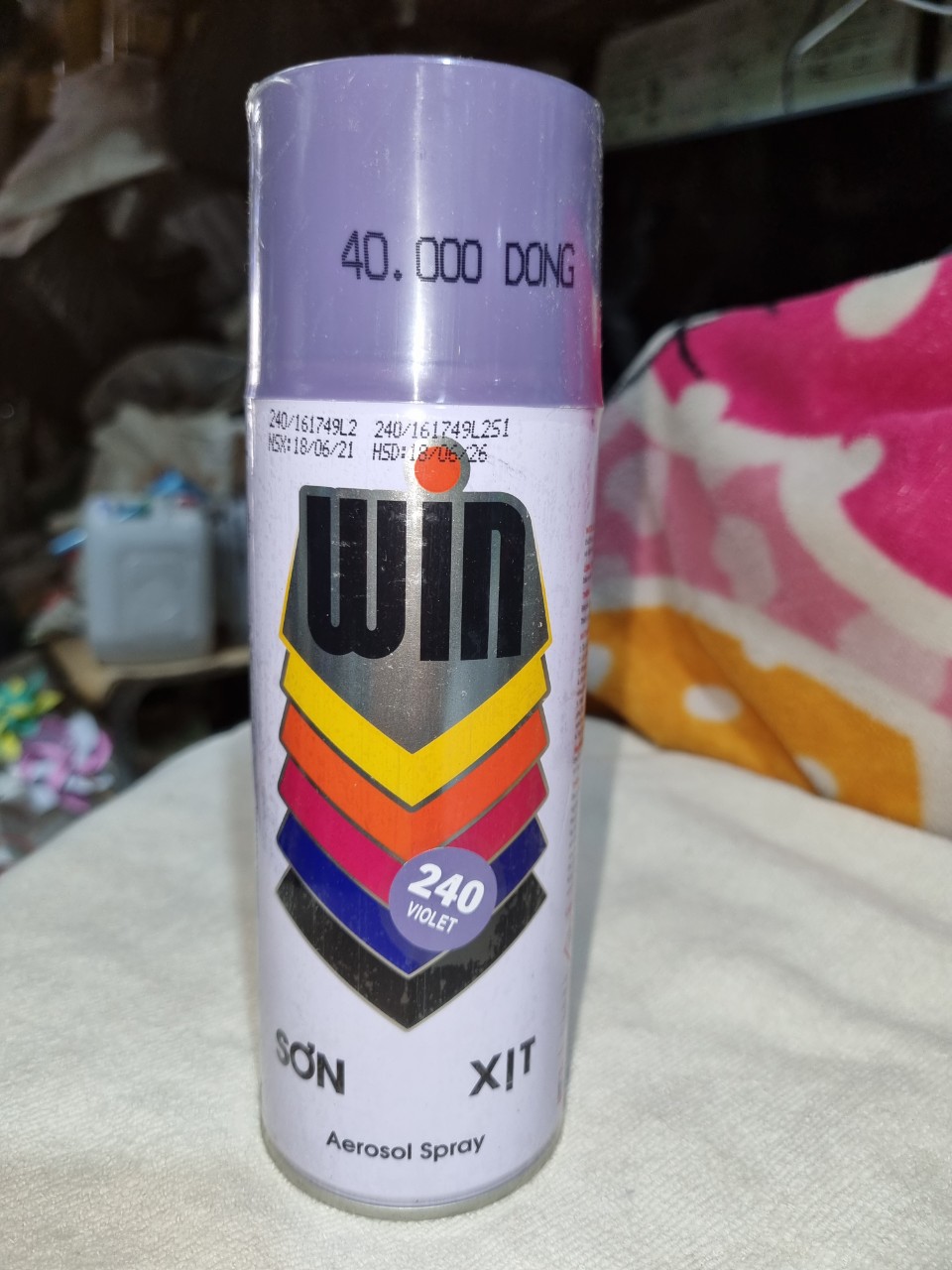 Sơn xịt màu tím (A240) WIN ( 400 ml ) (như hình)