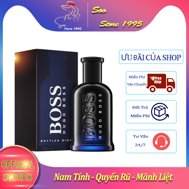 [FREE SHIP] Nước Hoa Nam Hugo Boss, Boss Bottled Night EDP 100ML