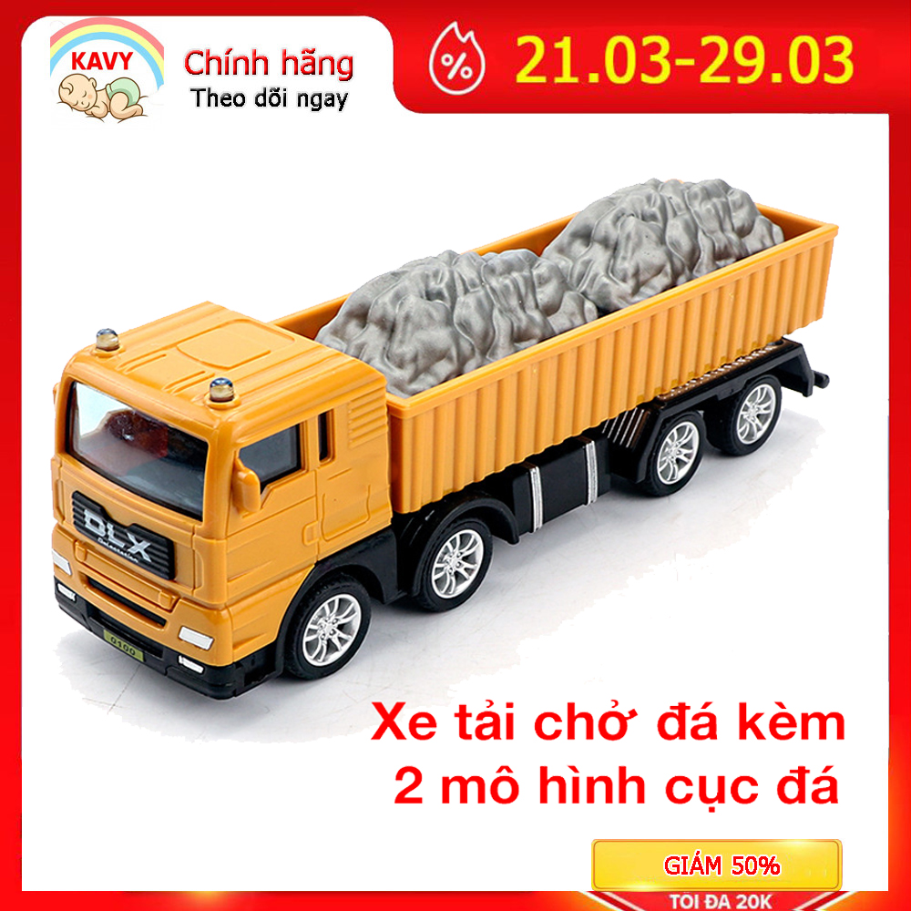 Xe mô hình đồ chơi trẻ em xe tải chở đồ KAVY hơp kim sắt và nhựa ...