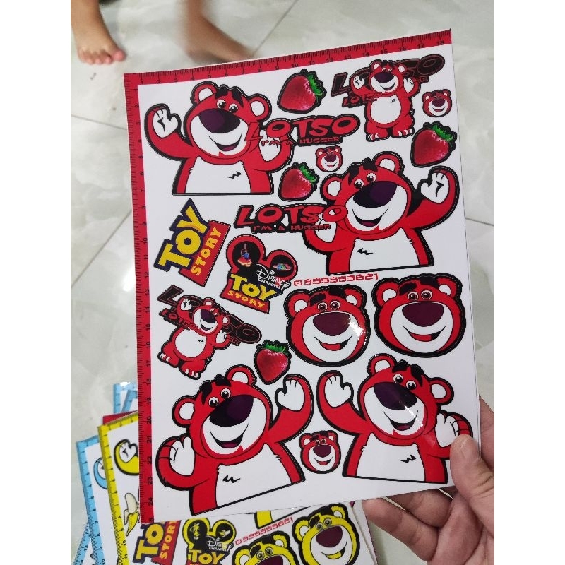 Combo Nguyên Tấm Decal Gấu Dâu Losto Mini