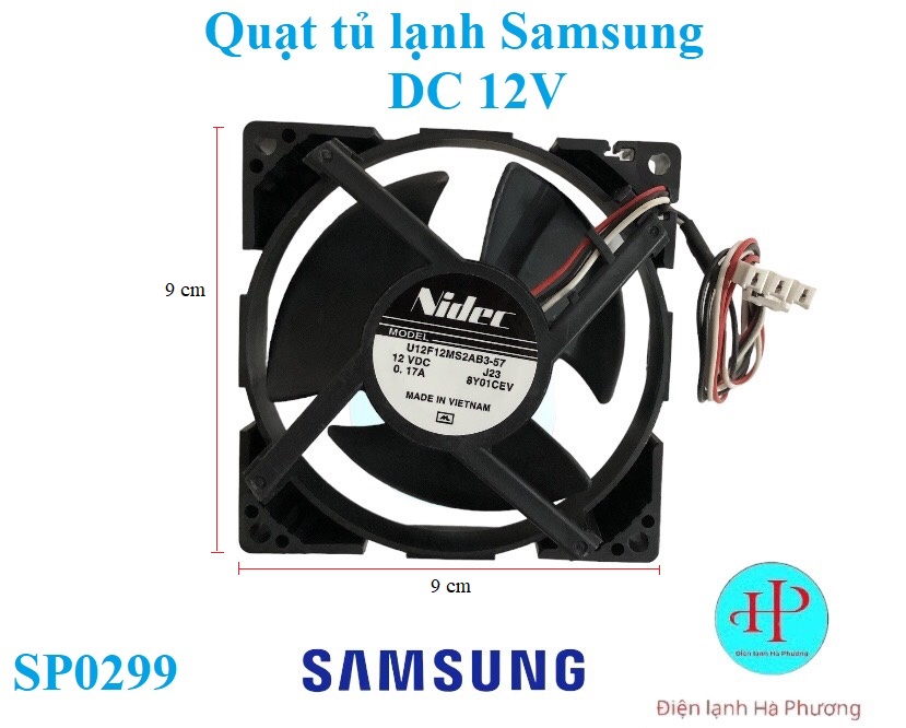 Quạt tủ lạnh Samsung - Quạt tản nhiệt tủ lạnh Samsung 9x9 cm- Mới hãng - F85