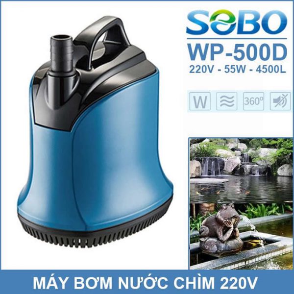 Máy bơm chìm hút đáy 55w 4500l sobo wp 500d