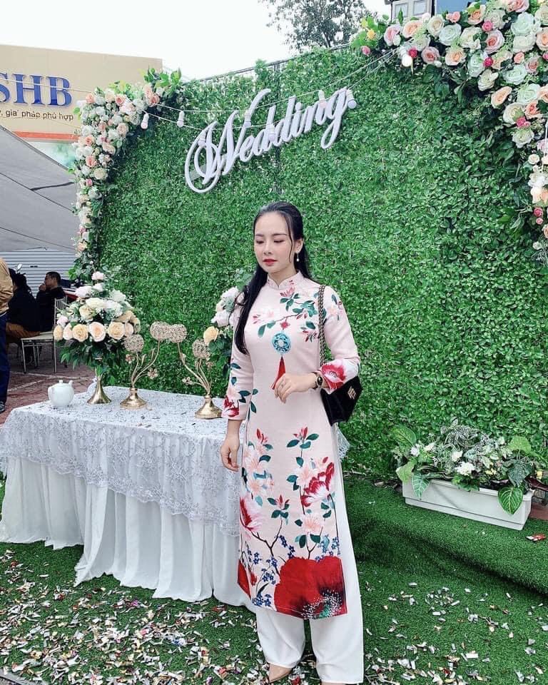 ÁO DÀI CÁCH TÂN LỤA NHẬT HỒNG MỚI- ÁO DÀI TẾT