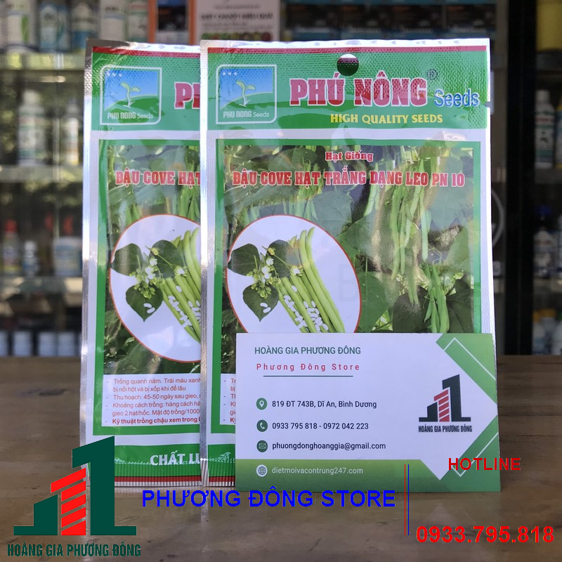 Hạt giống đậu Cove hạt trắng dạng leo-10g