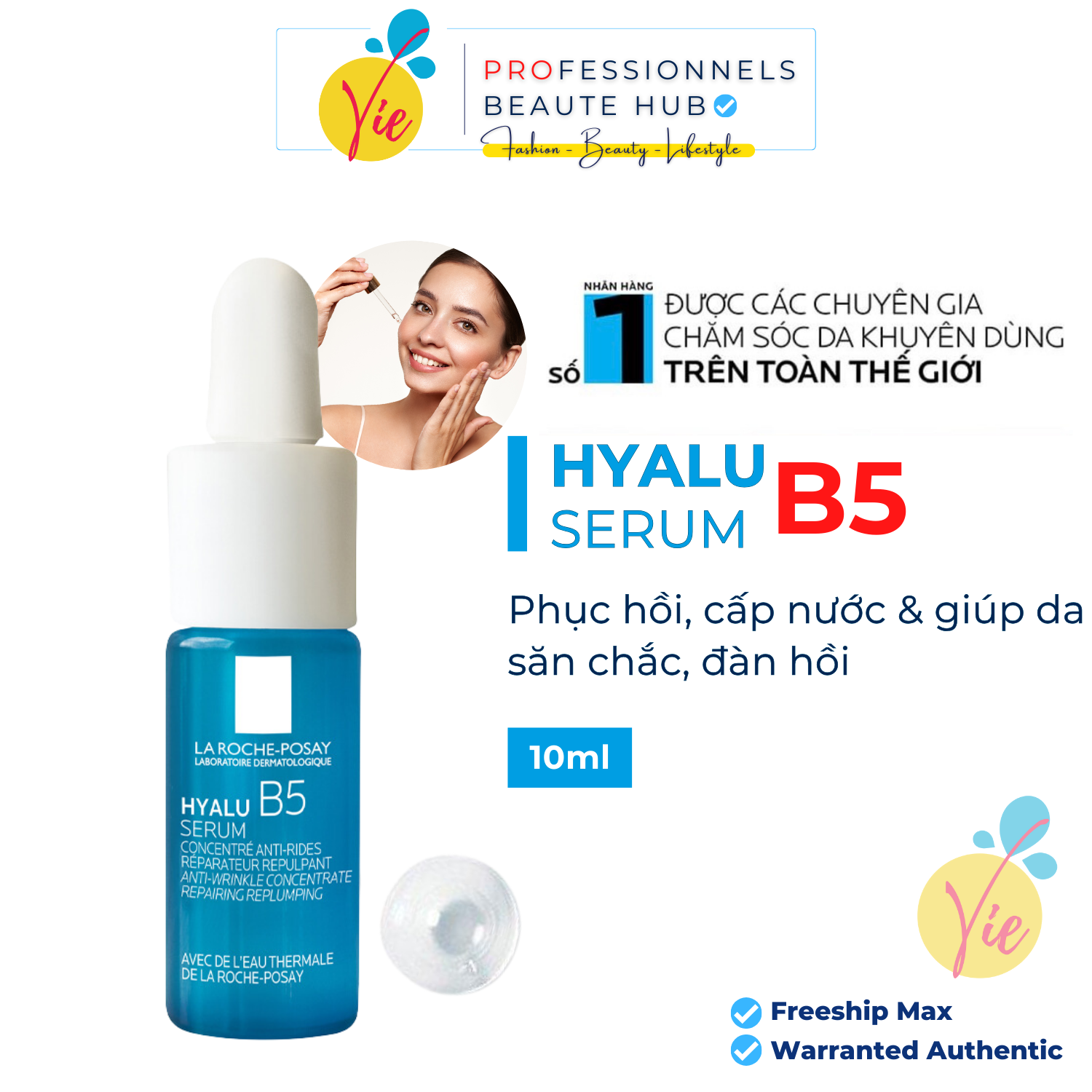 Tinh chất phục hồi cấp ẩm da serum la roche posay cicaplast b5 10ml