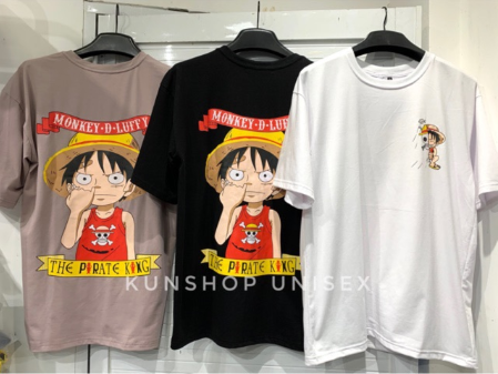 Áo THUN LUFFY MŨ RƠM - MŨ RƠM - TƯỜNG VI UNISEX