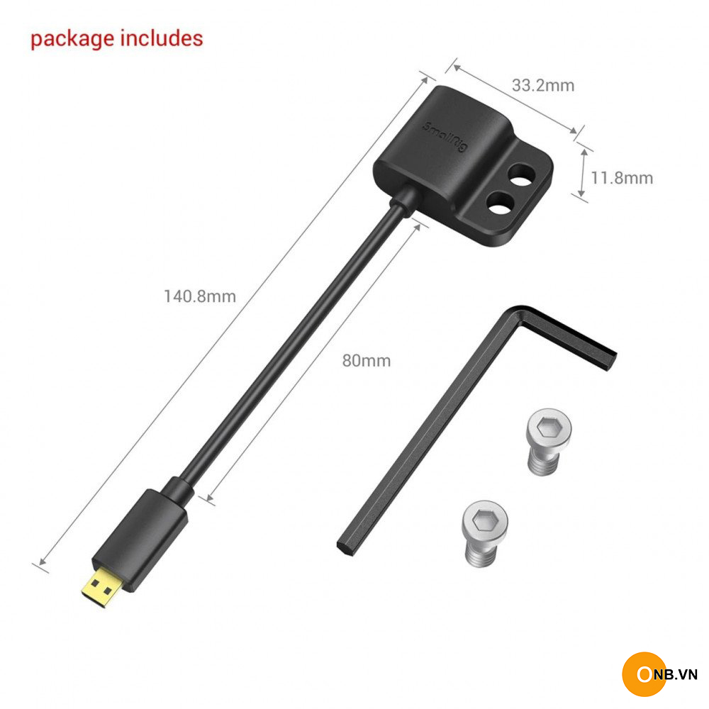 SmallRig Ultra Slim 4K HDMI Adapter Cable to Micro HDMI 3021