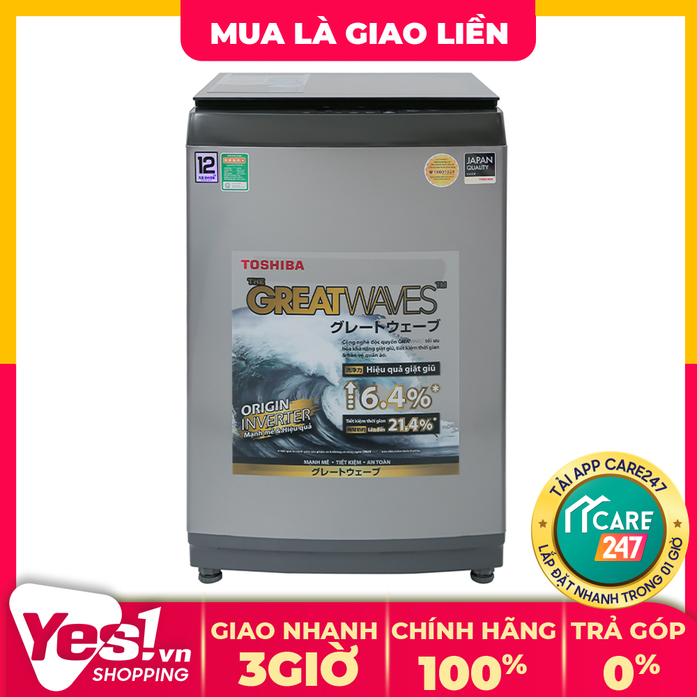 Máy giặt toshiba inverter 12 kg aw-duk1300kv - bảo hành chính hãng - voucher 10% lên đến 800k