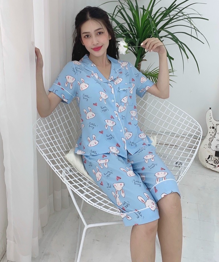 BỘ PIJAMA SIZE M - L - XL ( 38KG - 63KG ) LỤA THÁI LỬNG , QUẦN CÓ TÚI SÂU