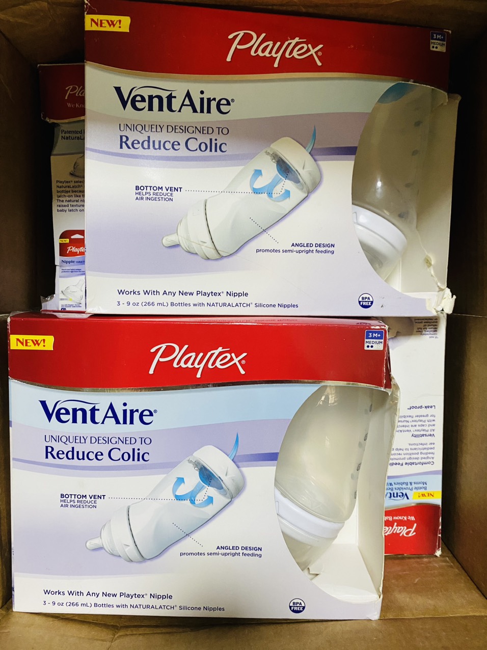 Bình sữa Playtex Ventaire cổ rộng 266ml