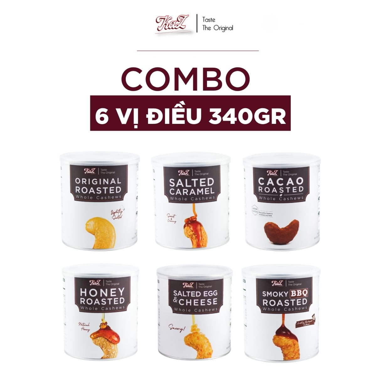Combo 6 Vị Điều Kaz Cao Cấp Lon Thiếc