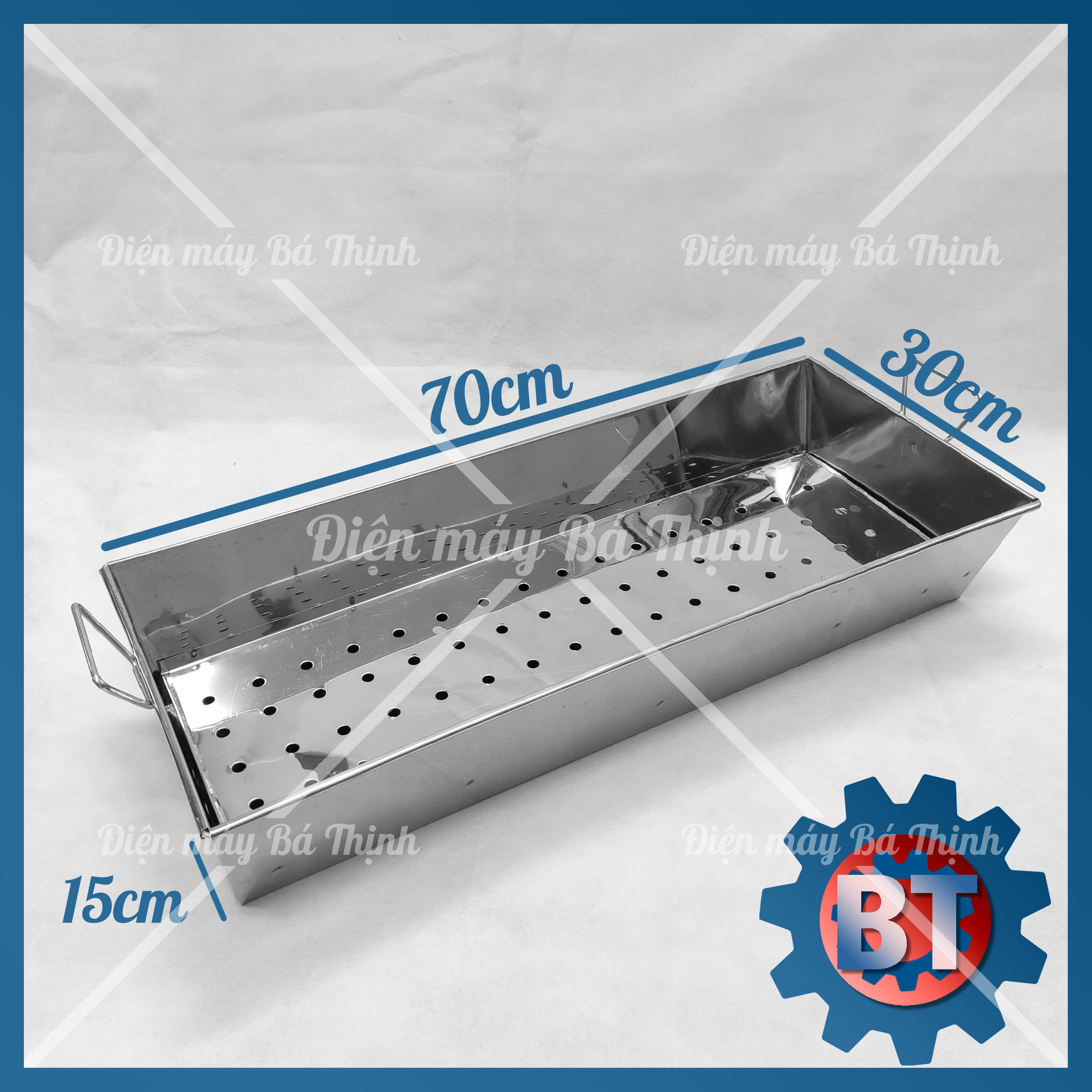 Khay nướng / bếp nướng than hoa Inox (70x30x15cm)