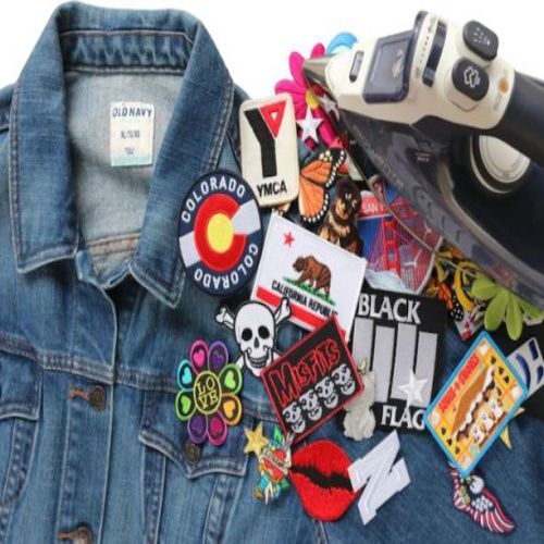 Combo 5 Sticker Thêu Ủi Trắng Đen (MS63379)
