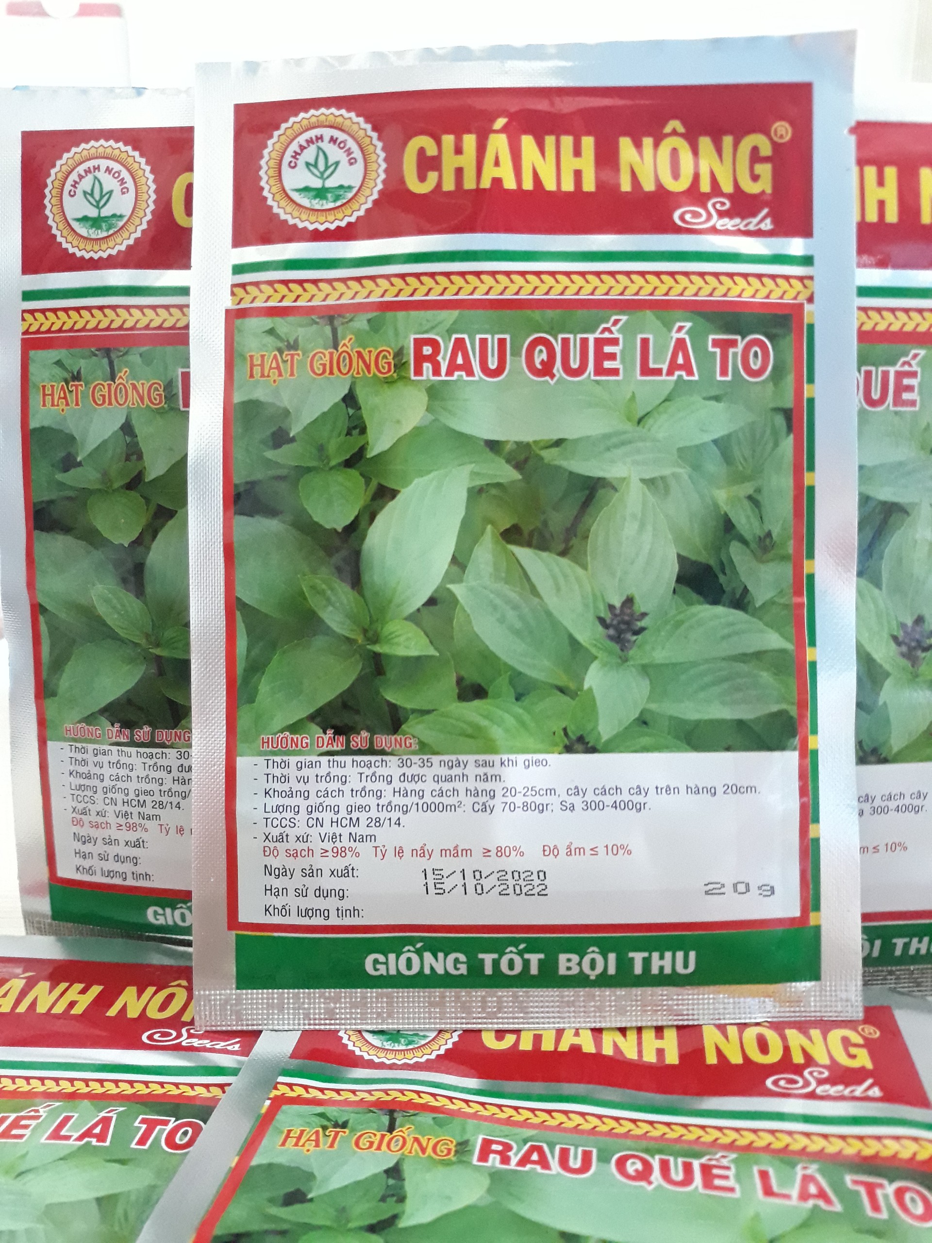 Hạt rau Quế lá to gói 20gr