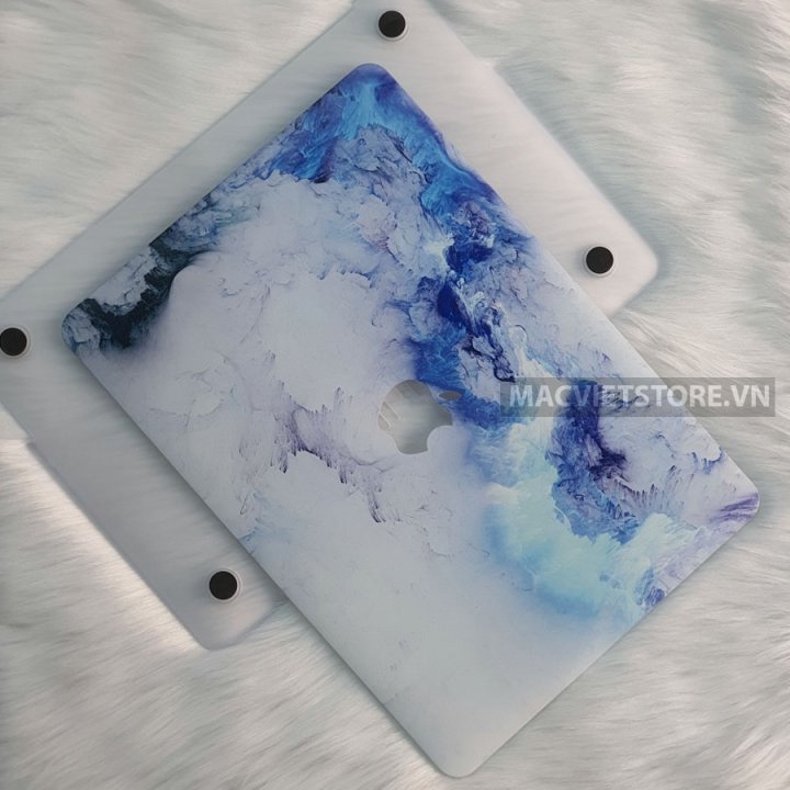 Case ,Ốp Macbook In Hình Vân Đá Xanh ( Tặng Nút Chống Bụi )