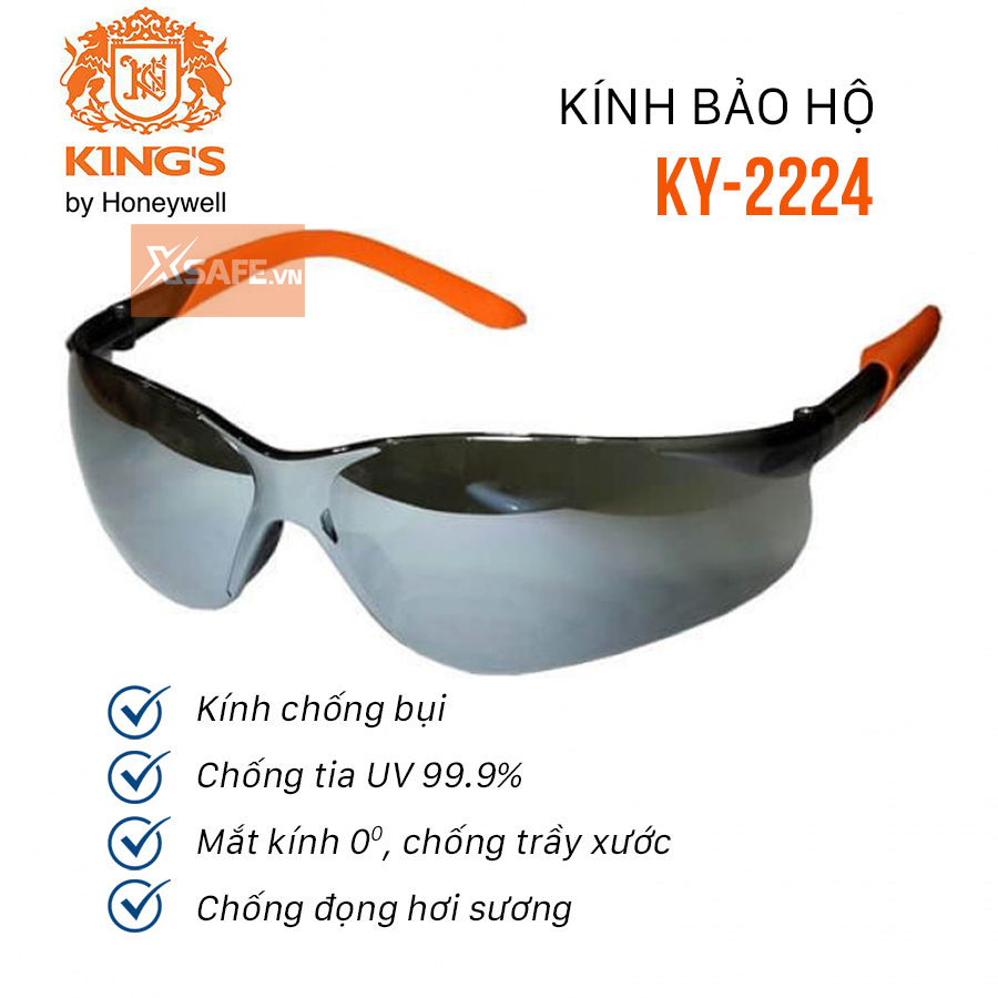 [HỎA TỐC] Kính bảo hộ Kings KY2224kính chống tia UV chống bụi chắn gió chống xước đọng sương. Mắt kính trong suốt bảo vệ mắt lao động